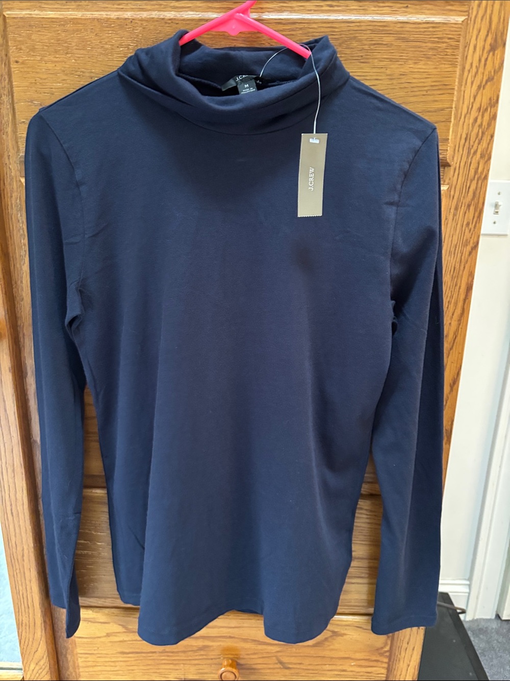 J. Crew Navy Long-Sleeve Turtleneck Top